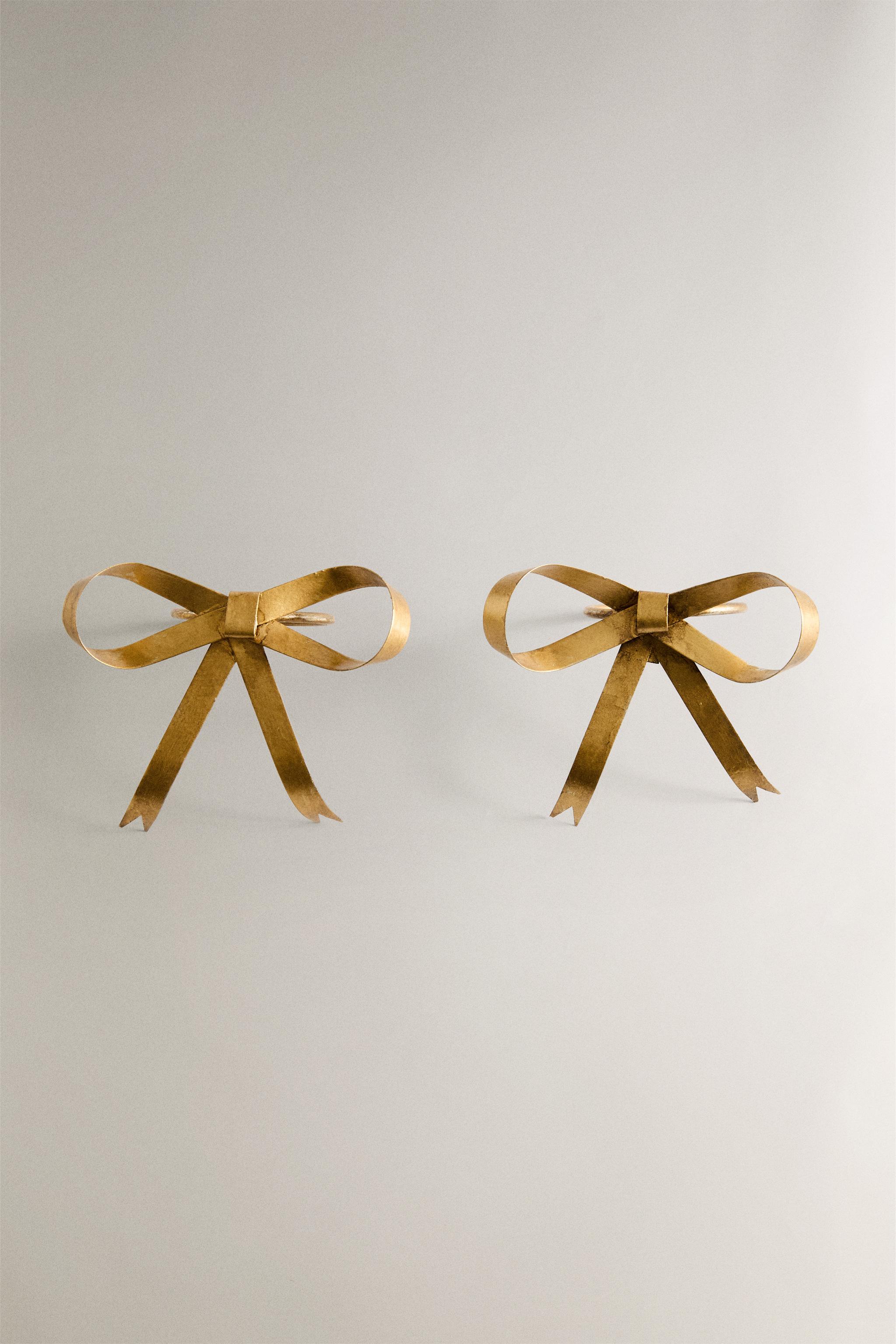 SET OF CHRISTMAS BOW NAPKIN RINGS (SET OF 2)